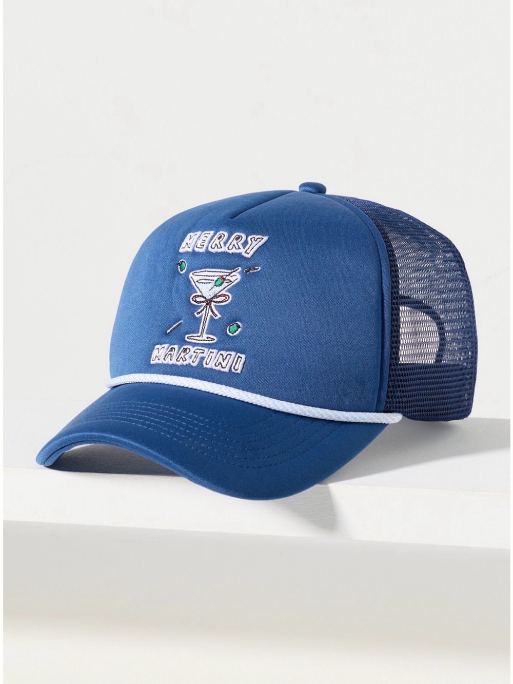 Nephthys Foster x Anthropologie Merry Martini Trucker Hat Blue